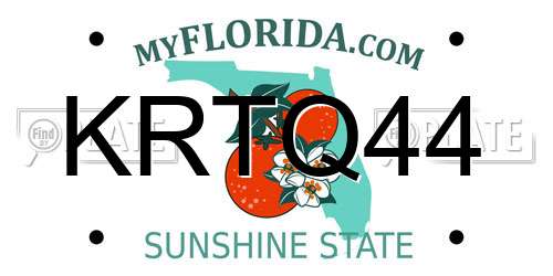 KRTQ44 Florida License Plate