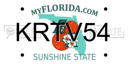 KRTV54 Florida License Plate