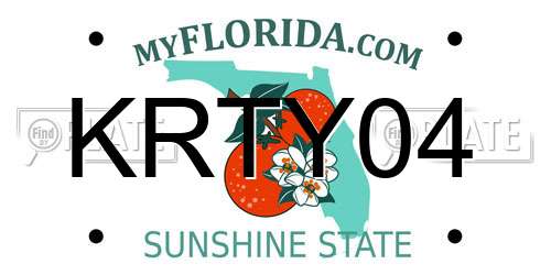 KRTY04 Florida License Plate