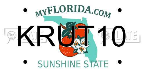 KRUT10 Florida License Plate