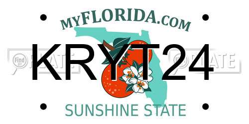 KRYT24 Florida License Plate
