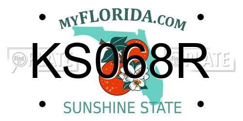 KS068R Florida License Plate