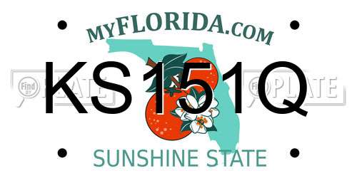 KS151Q Florida License Plate