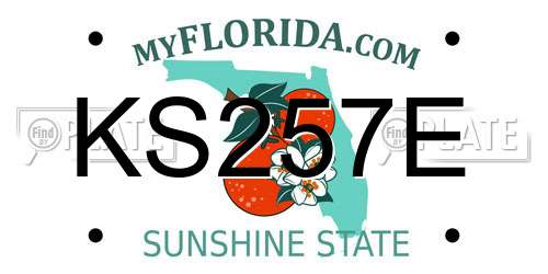 KS257E Florida License Plate