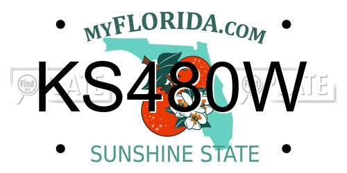 KS480W Florida License Plate