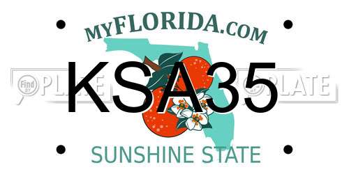 KSA35 Florida License Plate