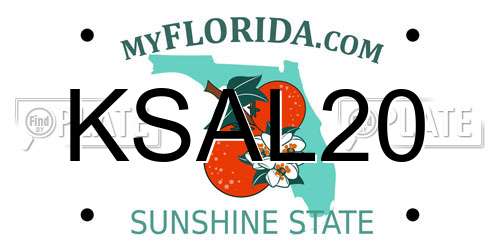 KSAL20 Florida License Plate