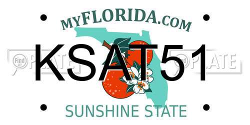 KSAT51 Florida License Plate