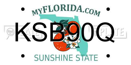 KSB90Q Florida License Plate