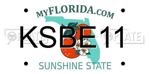 KSBE11 Florida License Plate