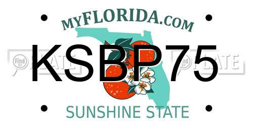 KSBP75 Florida License Plate