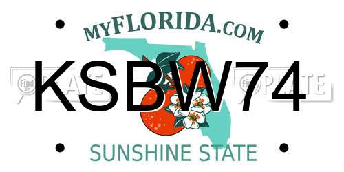 KSBW74 Florida License Plate