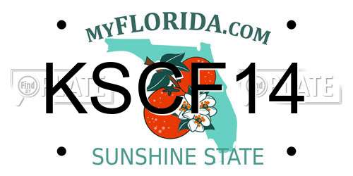 KSCF14 Florida License Plate