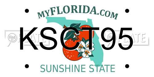 KSCT95 Florida License Plate