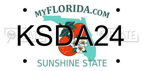 KSDA24 Florida License Plate