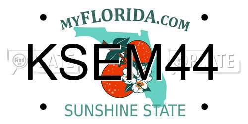 KSEM44 Florida License Plate