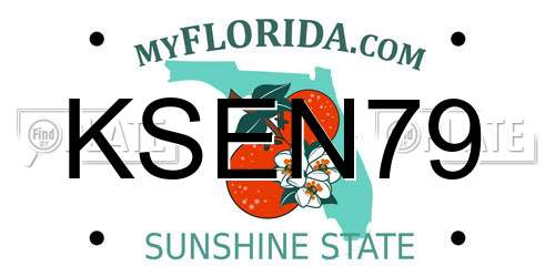 KSEN79 Florida License Plate