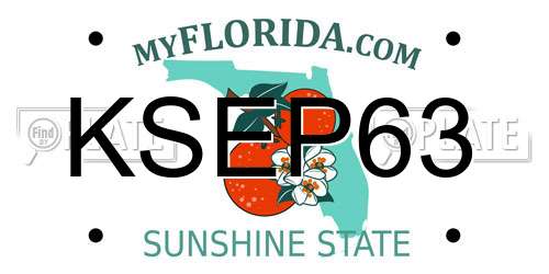 KSEP63 Florida License Plate