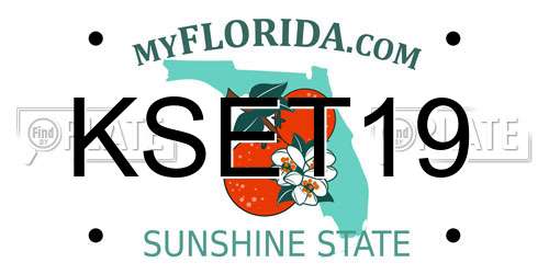 KSET19 Florida License Plate
