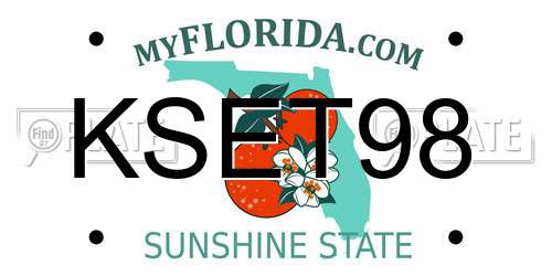 KSET98 Florida License Plate
