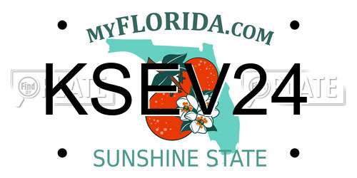KSEV24 Florida License Plate