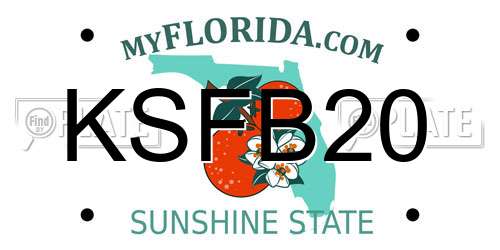 KSFB20 Florida License Plate