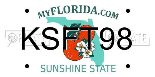 KSFT98 Florida License Plate
