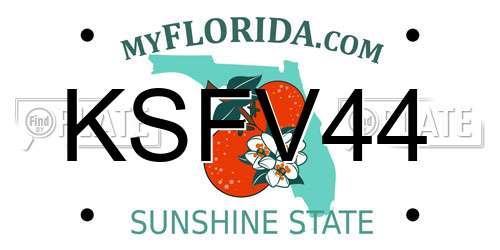 KSFV44 Florida License Plate