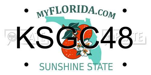 KSGC48 Florida License Plate