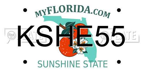 KSHE55 Florida License Plate