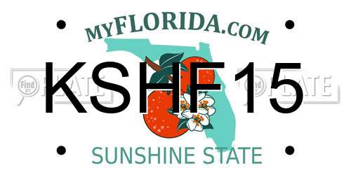 KSHF15 Florida License Plate