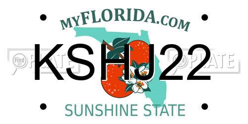 KSHJ22 Florida License Plate
