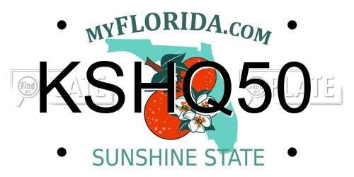 KSHQ50 Florida License Plate