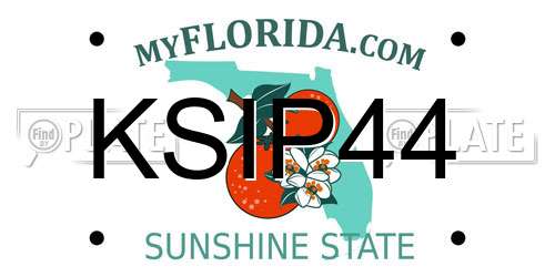 KSIP44 Florida License Plate