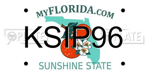 KSIP96 Florida License Plate