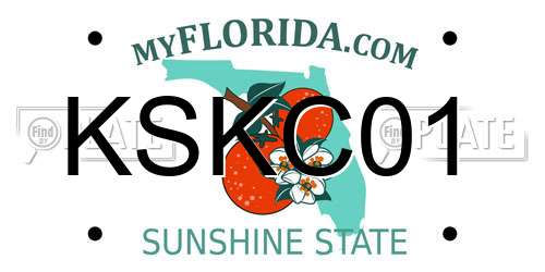 KSKC01 Florida License Plate