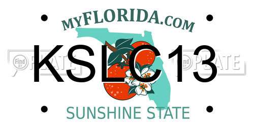 KSLC13 Florida License Plate
