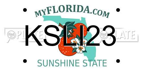 KSLI23 Florida License Plate