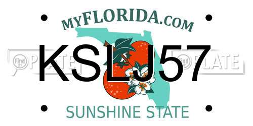 KSLJ57 Florida License Plate