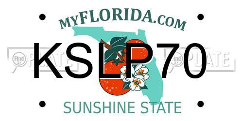 KSLP70 Florida License Plate