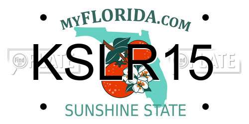 KSLR15 Florida License Plate