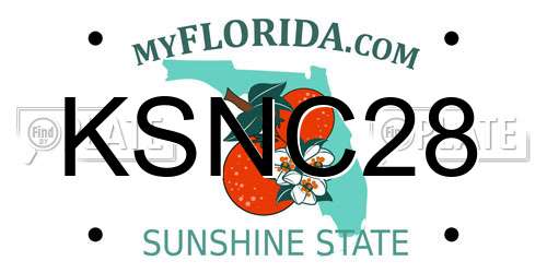 KSNC28 Florida License Plate