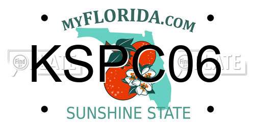 KSPC06 Florida License Plate