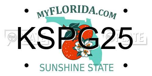 KSPG25 Florida License Plate