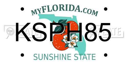 KSPH85 Florida License Plate