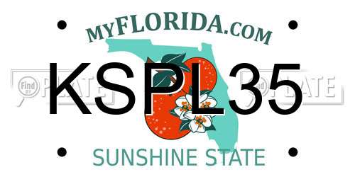KSPL35 Florida License Plate