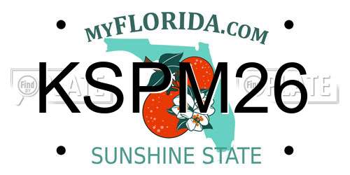 KSPM26 Florida License Plate