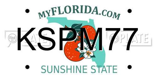 KSPM77 Florida License Plate