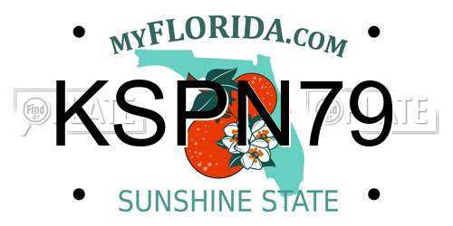 KSPN79 Florida License Plate
