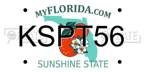 KSPT56 Florida License Plate